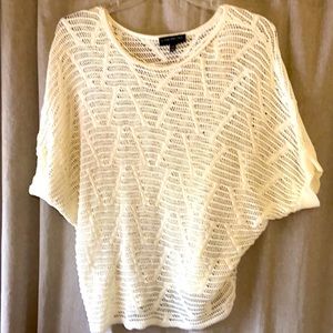Cream crochet sweater top